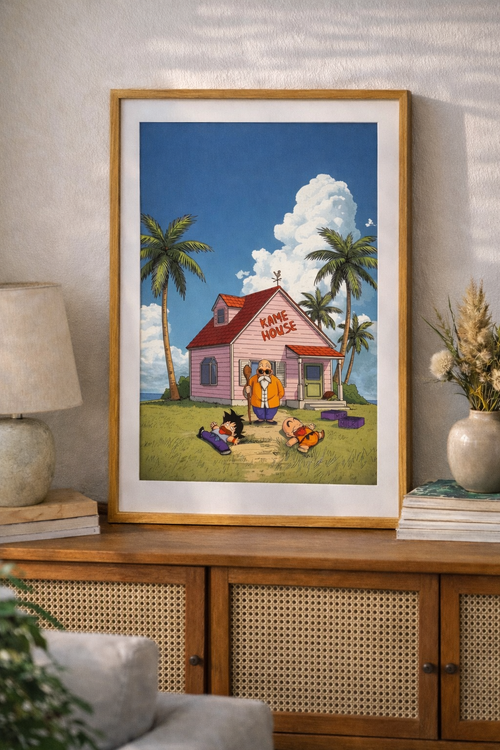 Anime Kame House Poster | Vertical Matte Anime Wall Art Print (12x18, 20x30, 24x36)