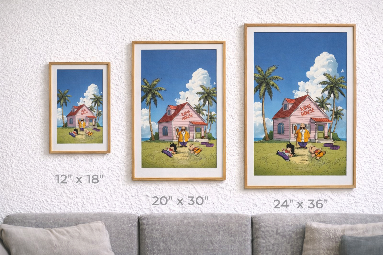 Anime Kame House Poster | Vertical Matte Anime Wall Art Print (12x18, 20x30, 24x36)