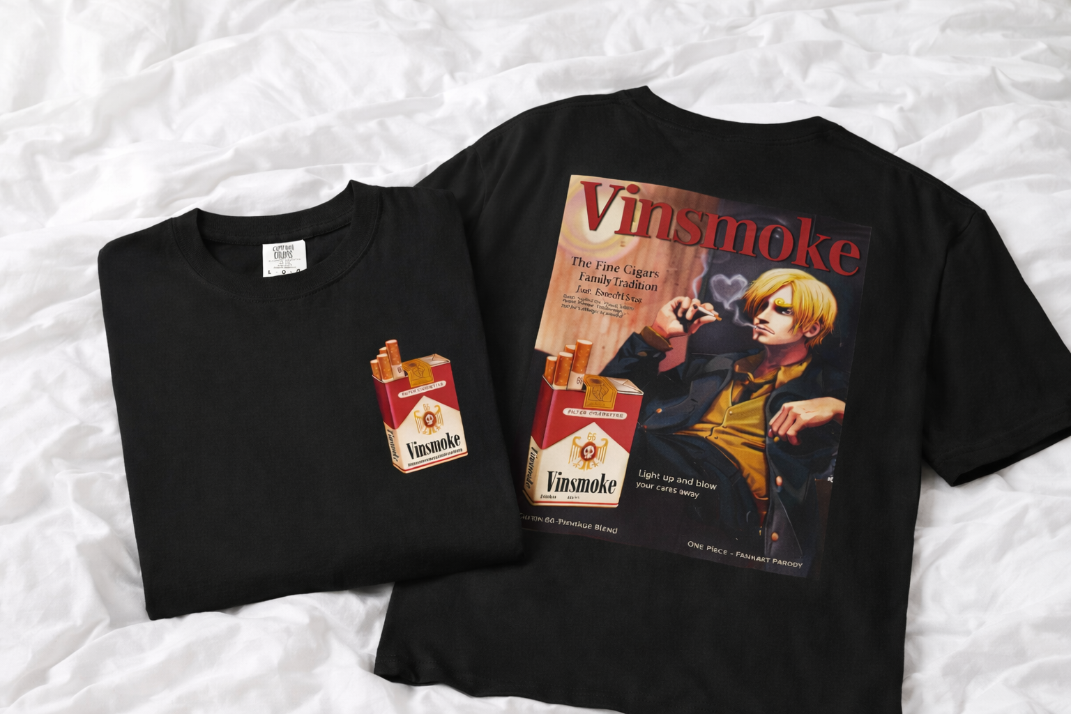Vinsmoke Chef Retro Cigarette Ad T-shirt | Vintage Anime Tshirt