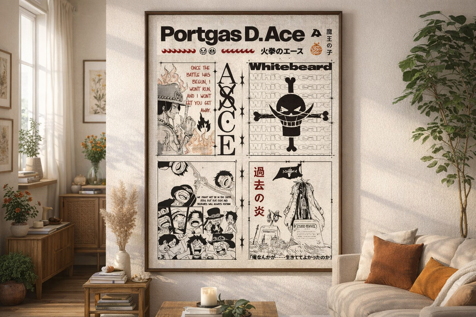 Flame Hero Vintage Matte Poster Anime Inspired Wall Art