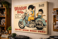 Anime Inspired Flying Nimbus Canvas Wall Art l Saiyan Warrior Sky Scene l Vibrant Manga Style Home Decor