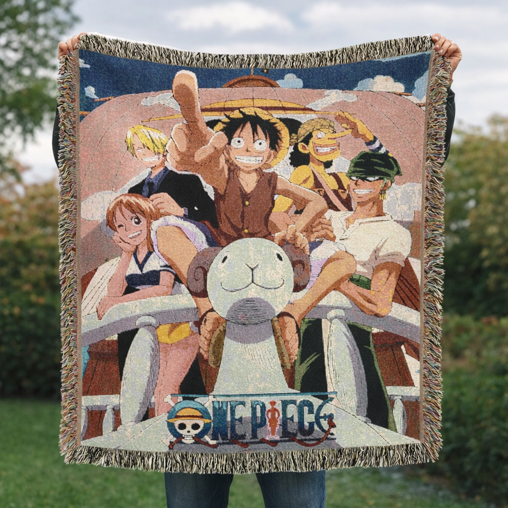 Anime Crew Woven Blanket Adventure Crew Cozy Throw