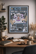 Anime Awakening Poster Matte Print | Cartoon Power Manga Wall Art | Black and Blue Aesthetic Decor | Otaku Room Poster