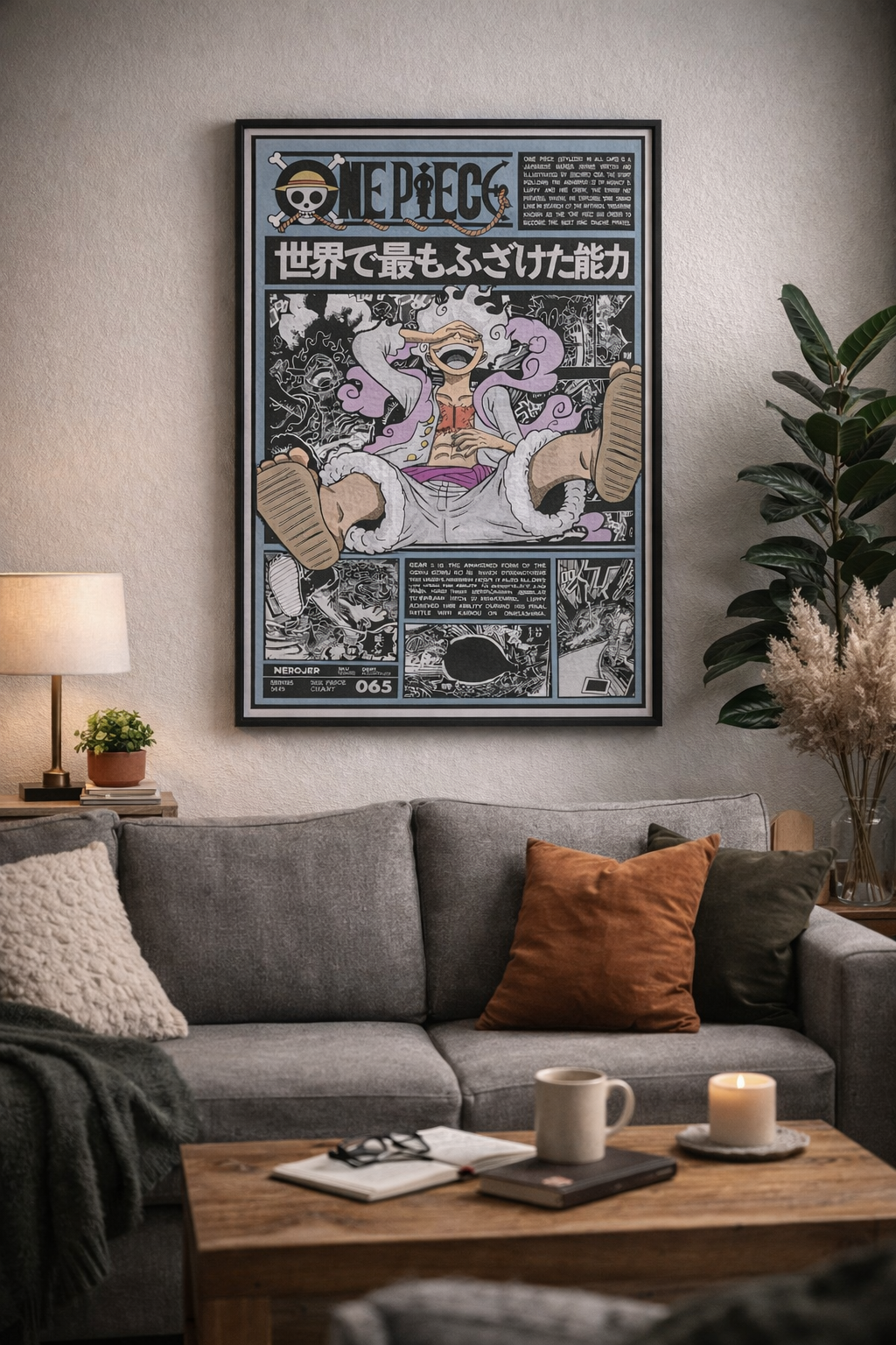 Anime Awakening Poster Matte Print | Cartoon Power Manga Wall Art | Black and Blue Aesthetic Decor | Otaku Room Poster