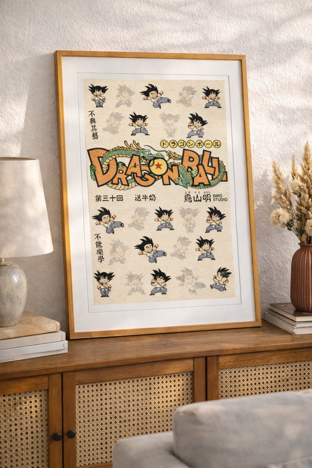 Vintage Anime Character Evolution Poster | Martial Arts Kid Training Art | Retro Manga Style Wall Decor | Matte Print DB Inspired